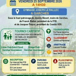 Le club organise un grand tournoi caritatif par paires le 25 septembre